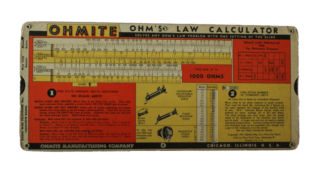 ohms lov kalkulator retro