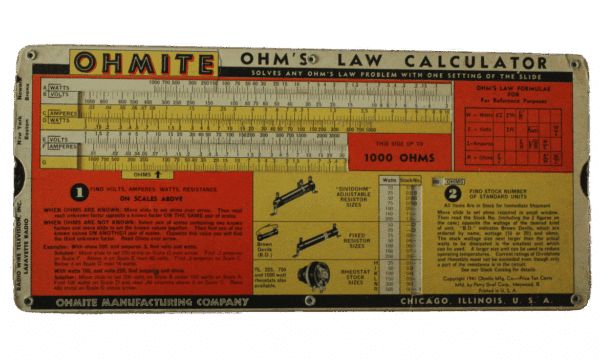 ohms lov kalkulator retro